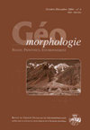 Geomorphologie-Relief Processus Environnement雜志封面